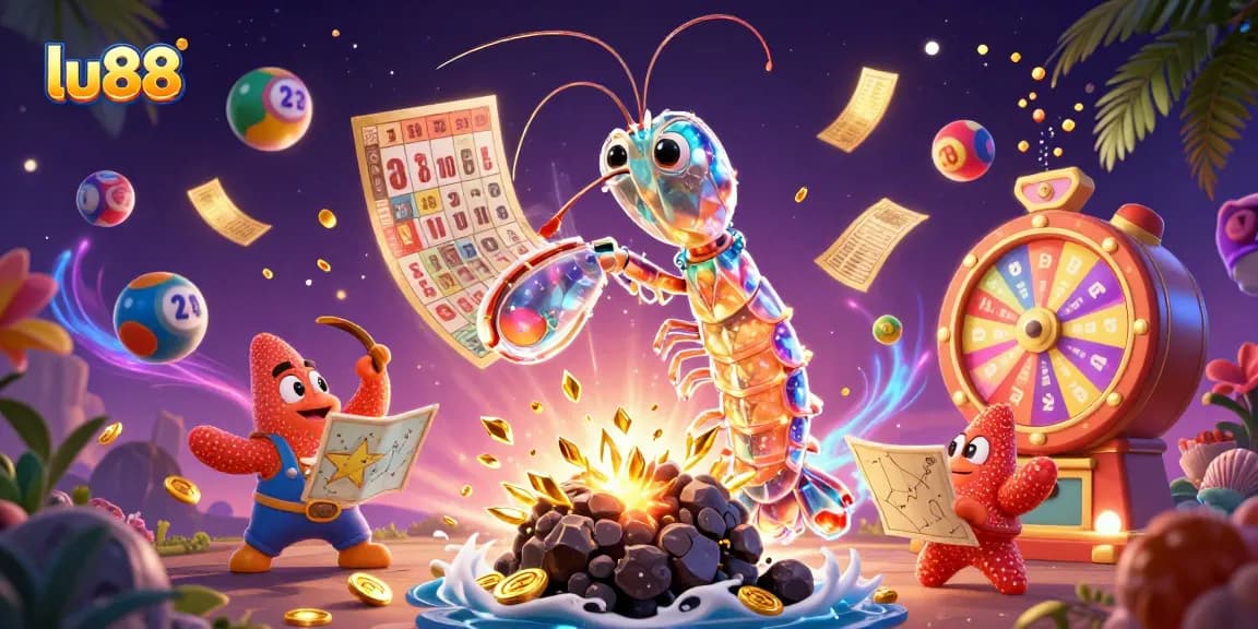 Experience the thrill of lu88 gambling with vibrant dynamic scenes of winning rewards and excitement.