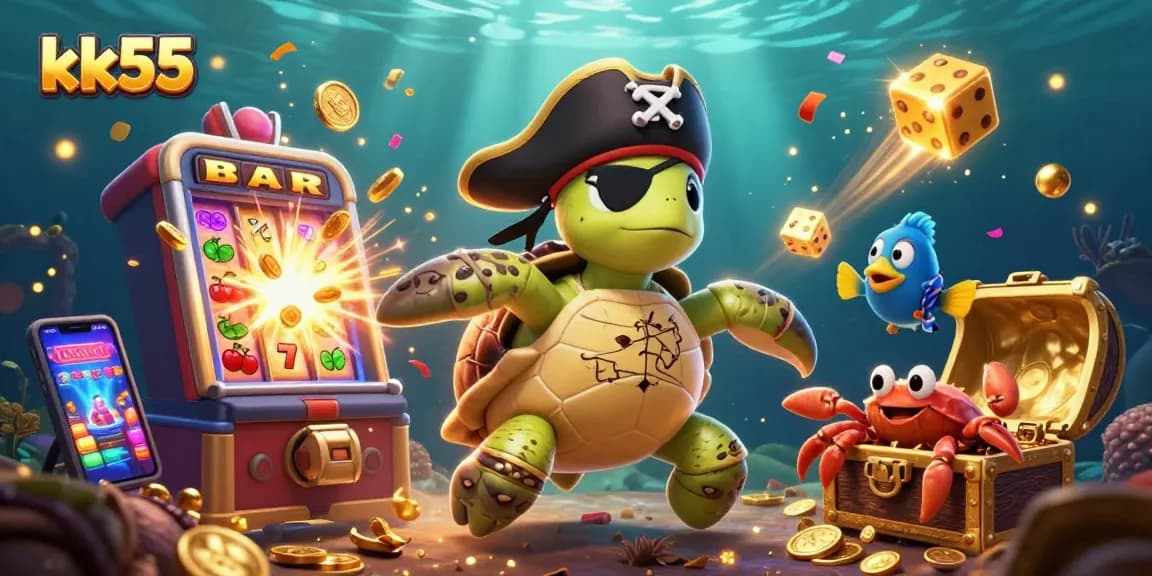 Experience jackpot thrills with kk55's lively characters and rich casino elements in stunning 3D.