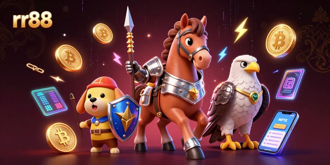 rr88 offers thrilling online casino experiences through exciting 3D animated scenes in a vibrant environment.