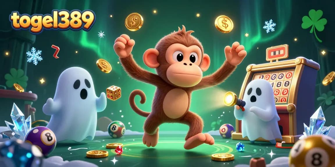 Engage in thrilling lottery action at togel389 with dynamic characters, golden elements, and exciting casino vibes.