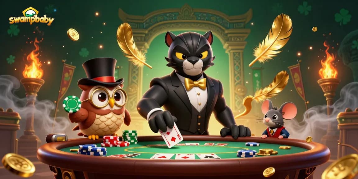 swampbaby brings thrilling poker excitement with stylish characters at a vibrant casino