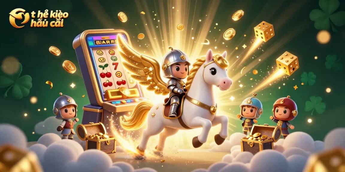Engage with tỷ lệ kèo nhà cái as a charming armored knight rides a celestial horse amidst a vibrant casino scene filled with excitement