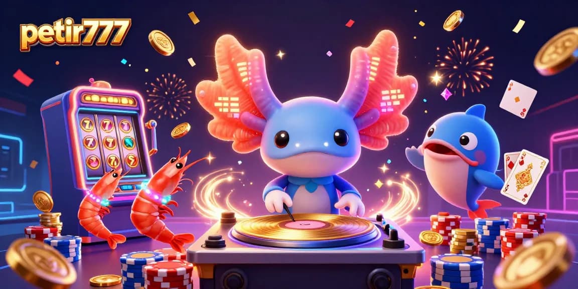 Experience the thrill of petir777 with our vibrant gaming scene featuring dynamic characters and exciting casino elements.