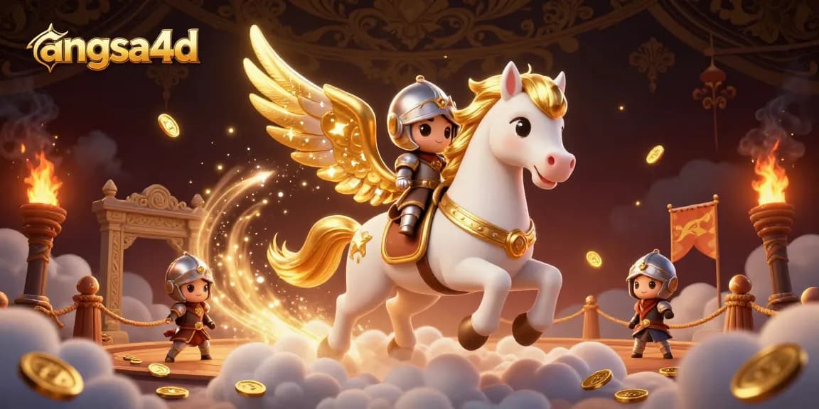 Experience thrilling gameplay with angsa4d's celestial characters in a vibrant gambling scene.