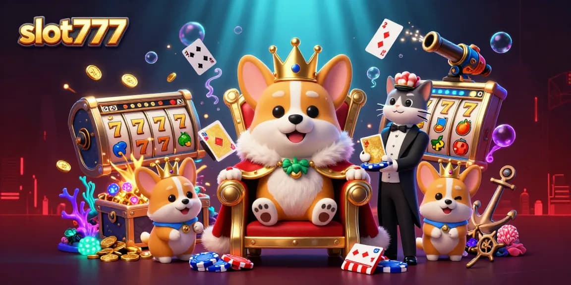 Experience the excitement of slot777 with vibrant characters and interactive elements in a dazzling illustration.