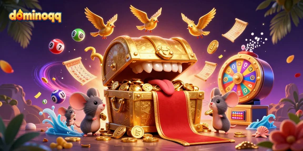 Engage in exciting dominoqq gameplay with rich visuals and vibrant casino elements.