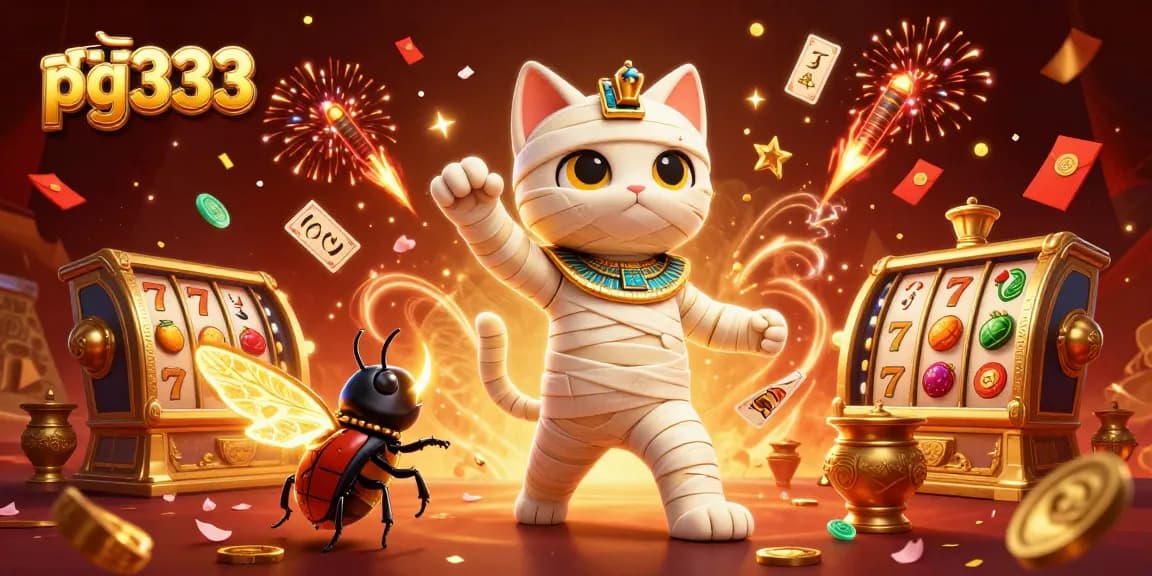 Experience the excitement of สมัคร pg333 with vibrant casino elements in this dynamic illustration.
