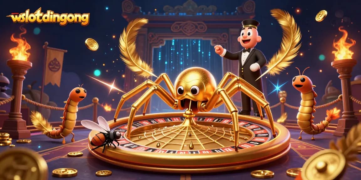 Menangkan hadiah dengan wslotdingdong sambil menjelajahi web emas roulette yang berputar.