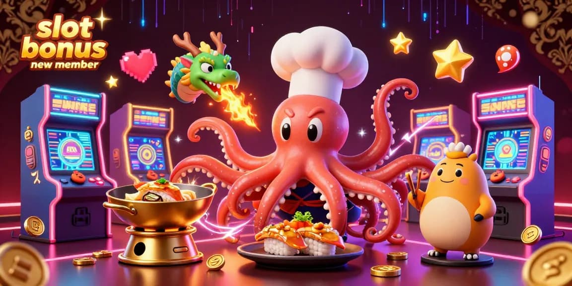 Spin and win with the slot bonus new member during a vibrant 3D casino adventure filled with exciting games.