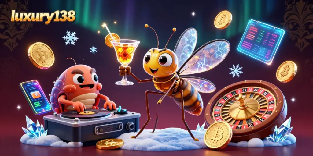 Play thrilling games at luxury138 with an immersive casino experience featuring vibrant characters.