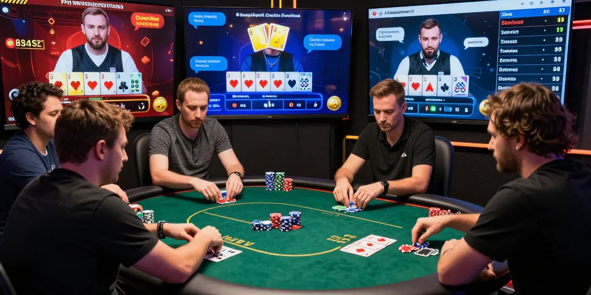 Dewapoker Live Jackpot tournament scene with engaged players and animated poker cards in an electrifying online atmosphere.