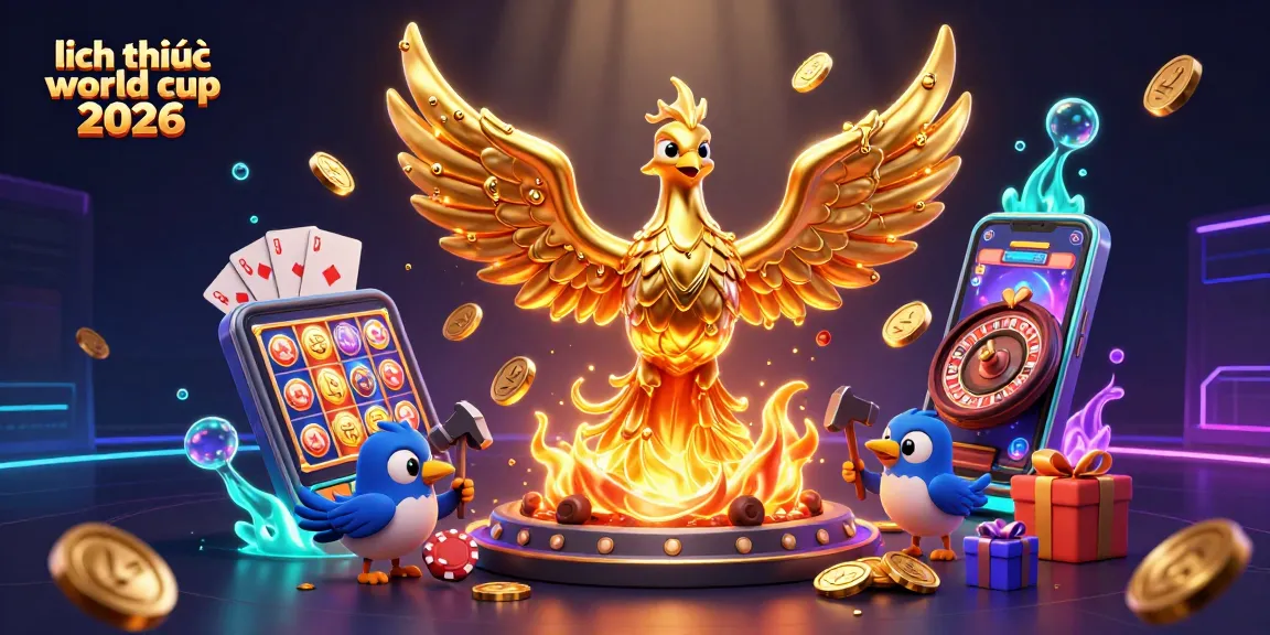 Experience thrilling action with the lịch thi đấu world cup 2026 in a vibrant casino-themed illustration.