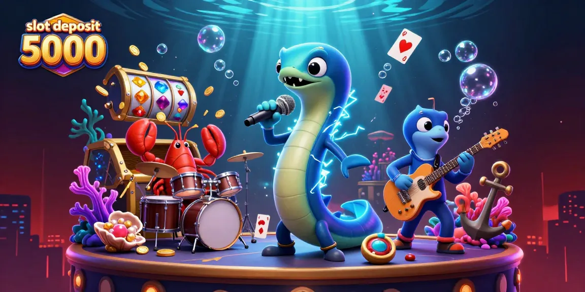Experience the excitement with slot deposit 5000 as the electric eel DJ performs at an underwater casino.