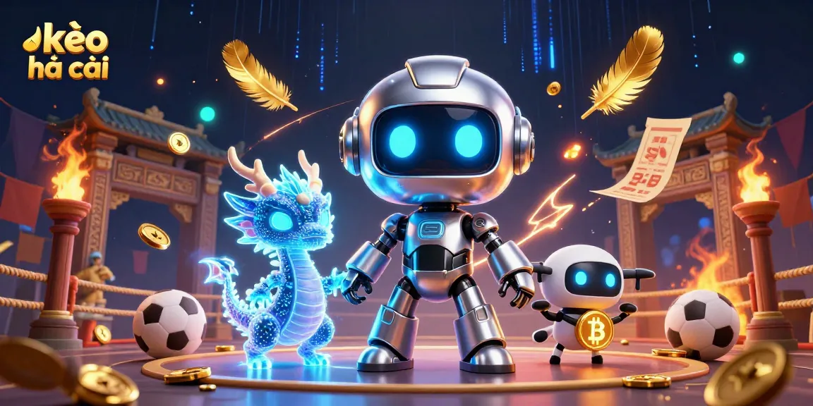 Engage with kèo nhà cái in a vibrant sports betting arena illustration featuring dynamic characters and rich visuals.