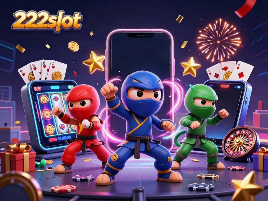 Judul slot 222slot dengan ninja chameleon dalam aksi menggembirakan di kasino online.