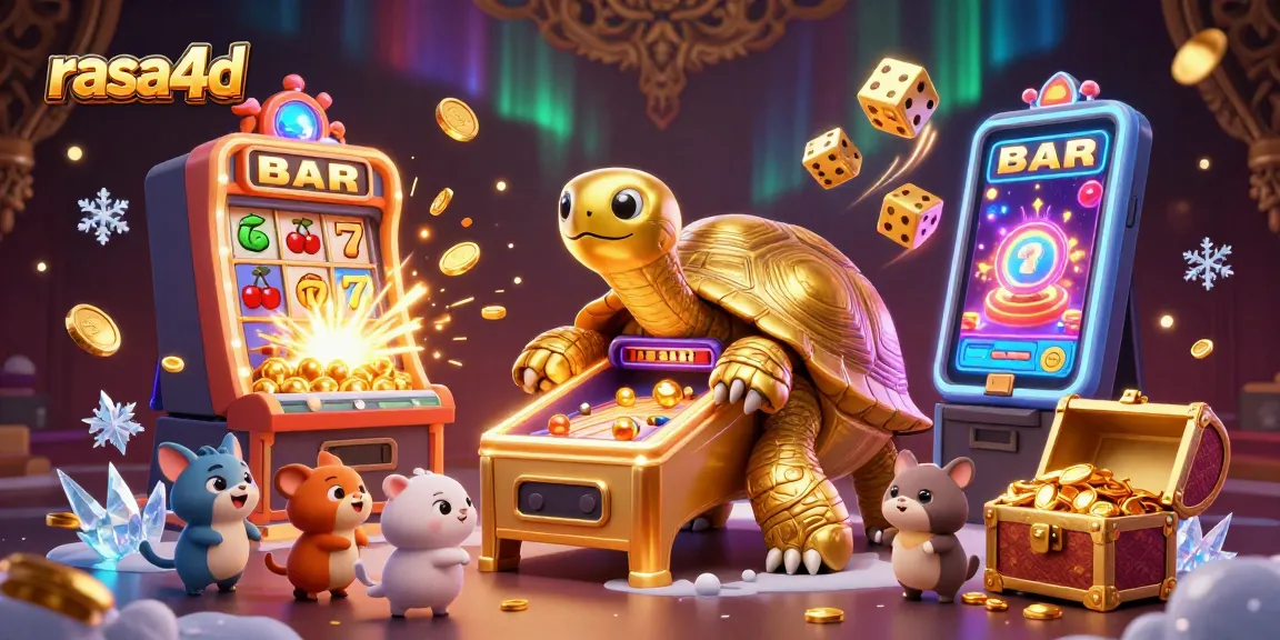 rasa4d menampilkan interaksi hewan kecil yang bersemangat di mesin slot dengan simbol menguntungkan.