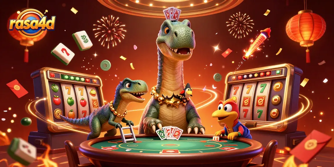Menemukan keberuntungan di Rasa4D, brontosaurus yang menjaga meja poker dengan mesin slot berputar