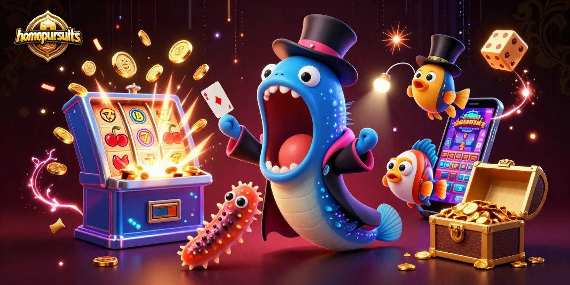 Menghadirkan homepursuits, gulper eel beraksi dalam permainan slot dengan gaya magis, menghibur pemain.
