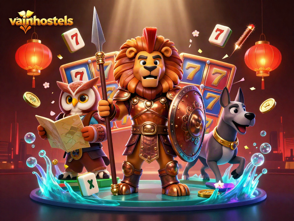 Play slots dynamically and win at vainhostels with Spartan lion, owl strategist, and greyhound messenger.