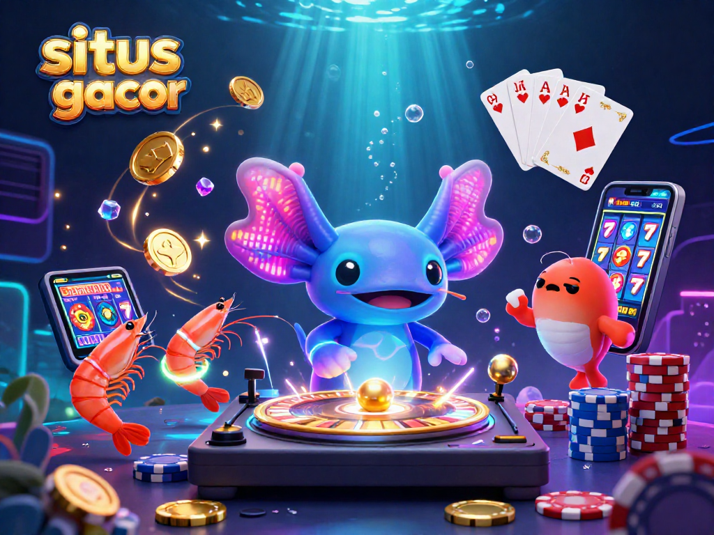 Engage with situs slot gacor's thrilling casino scene featuring vibrant characters and dynamic game elements.