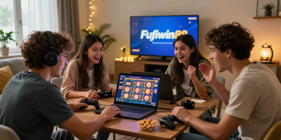 Pengalaman seru bermain slot di Fujiwin88 bersama teman-teman di ruang tamu.