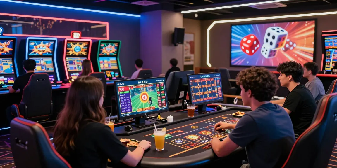 ALO8 digital casino experience with players engaging in online betting.