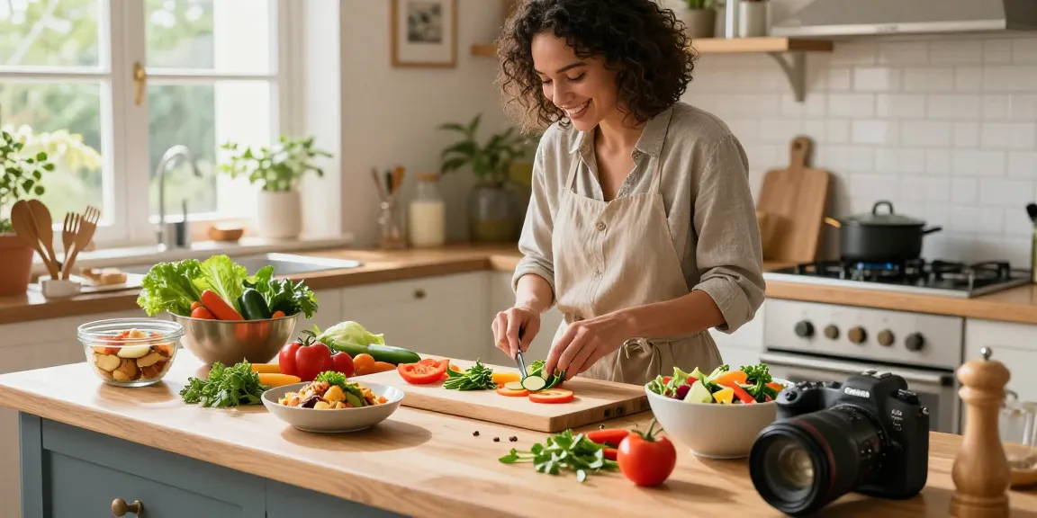 Preparing healthy meals with ginger and vegetables in a vibrant kitchen, สล็อต integrated