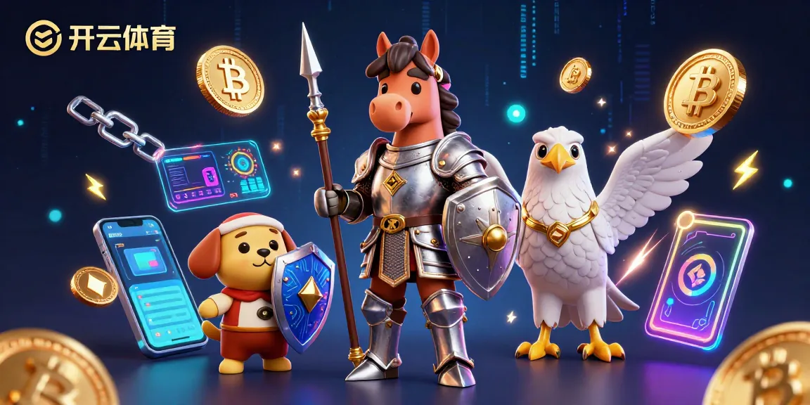 Experience thrilling gameplay with 开云体育, featuring a knight, puppy, and falcon in an epic digital scene.