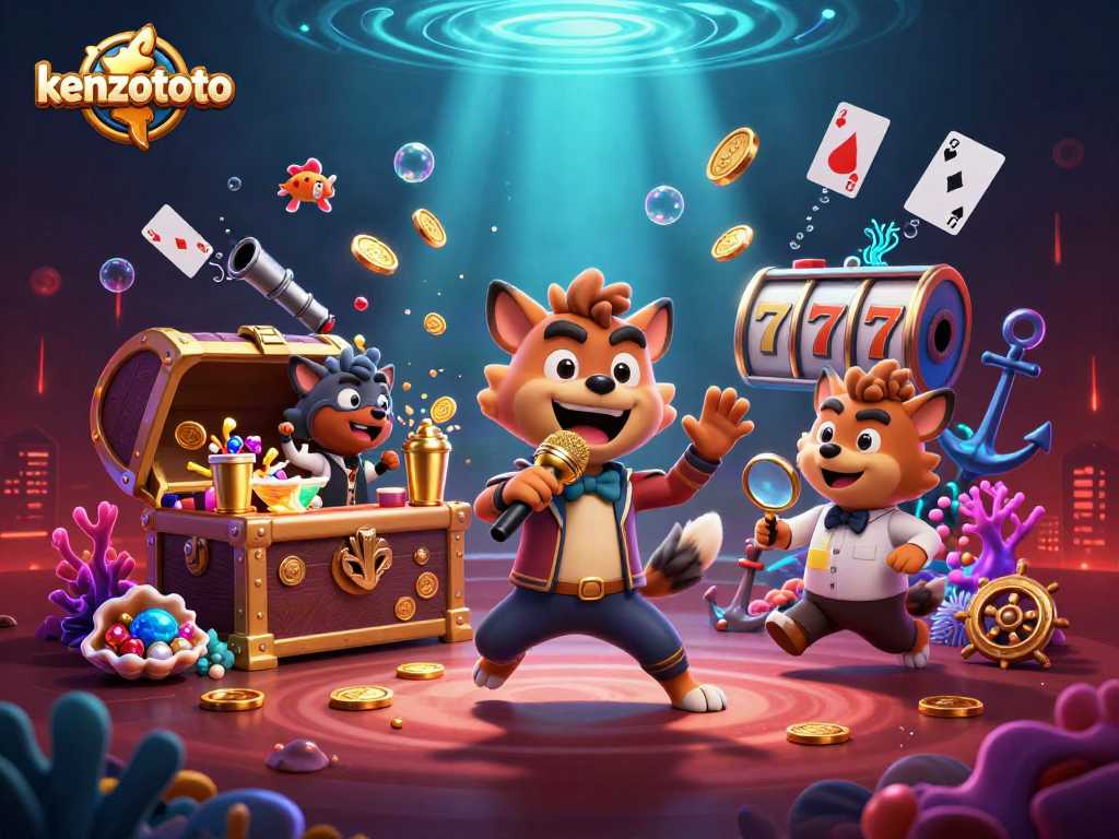 Kenzototo's vibrant hyena comedy casino club scene featuring stand-up humor and exciting games.