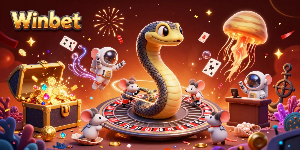 Experience the excitement of Winbet as astronaut mice engage in thrilling bets around a cosmic roulette!