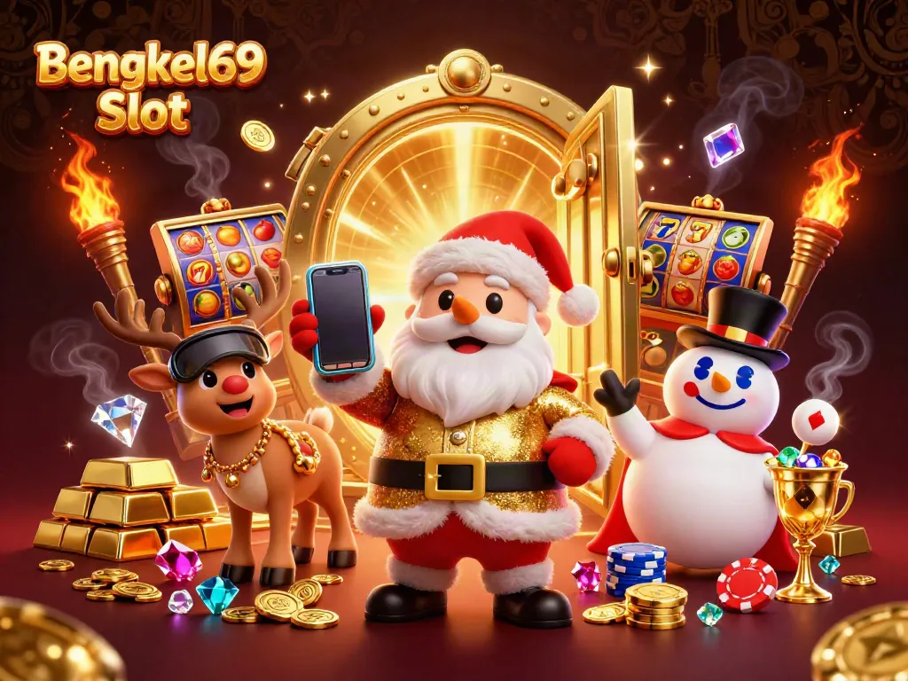 Experience the thrill of Bengkel69 Slot with vibrant characters immersed in a jackpot-inspired scene.