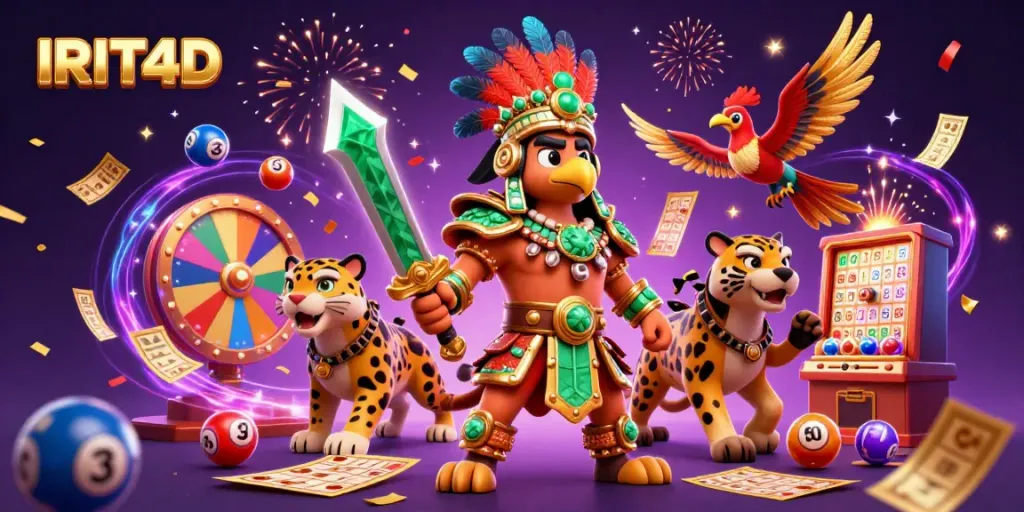 Experience a thrilling gambling adventure with IRIT4D through colorful visuals and engaging characters.