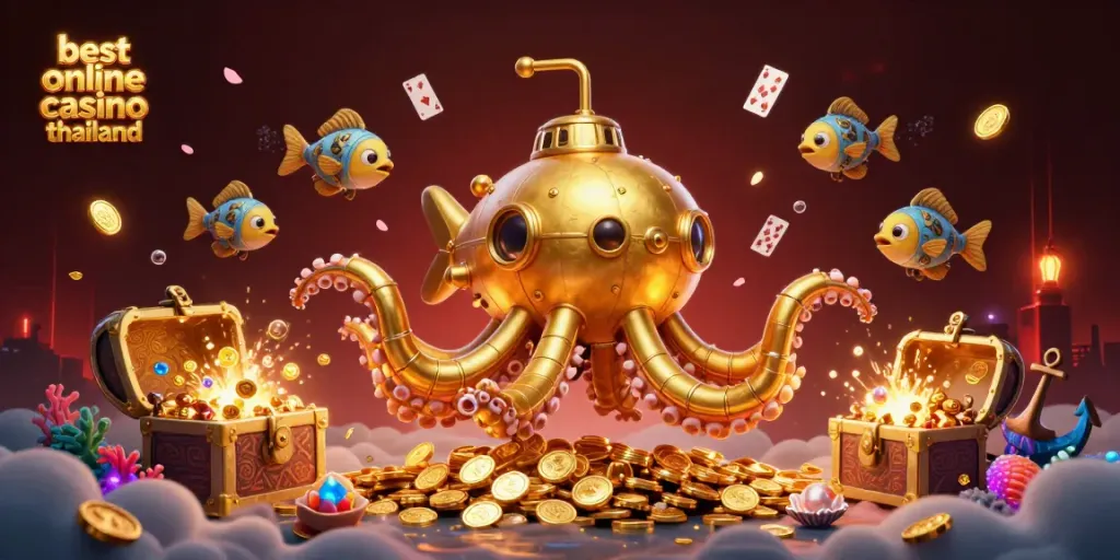 Experience the excitement at the best online casino Thailand with a thrilling underwater scene.