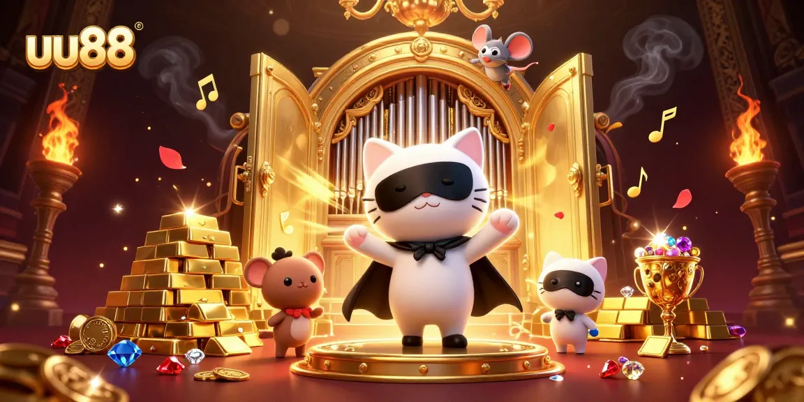Engage with the thrilling world of uu88, where a phantom and mouse acrobat celebrate casino wins!