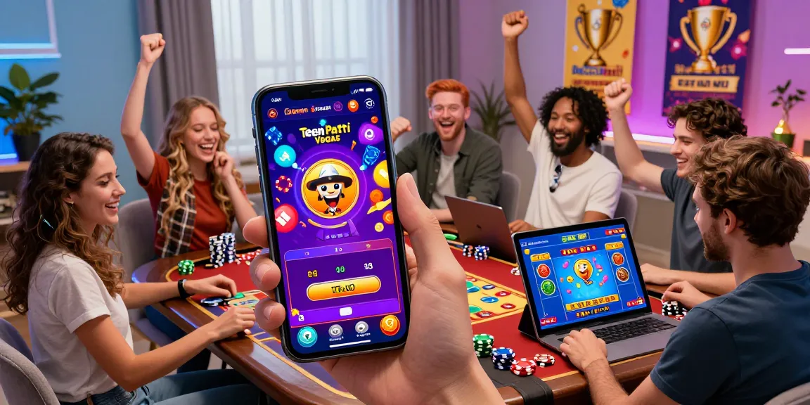 Engaging scene of players using https://teenpattivegasgame.com.pk/ app for real-money gaming with vibrant graphics and intense atmosphere.