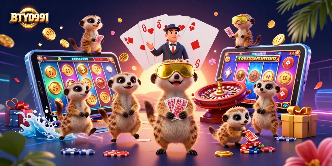 Engage in the excitement of BTY0991's meerkat casino with vibrant slot games and dynamic action.