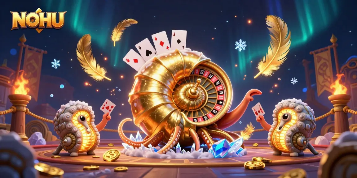 Play exciting games at NOHU with the ancient nautilus roulette wheel and vibrant casino atmosphere.