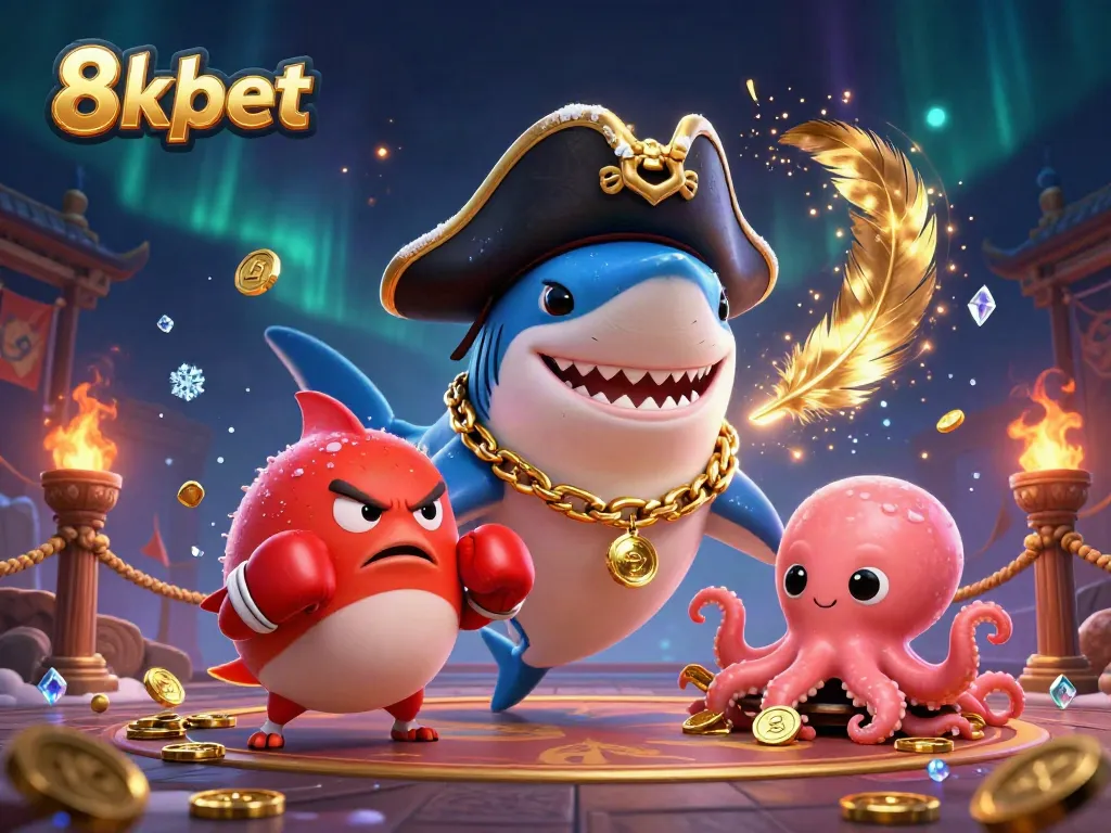 Engage in thrilling bets with 8xbet, showcasing dynamic casino characters in an exciting gambling scene.