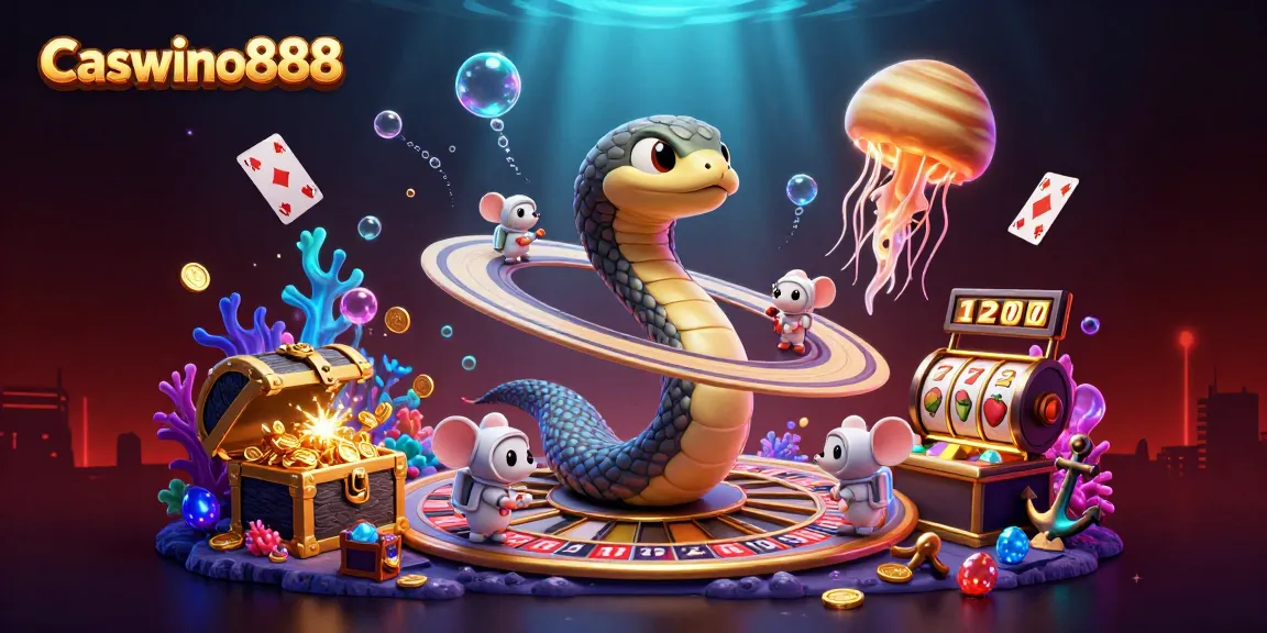 Experience thrilling bets with Caswino888 as astronauts spin roulette on Saturn's rings with vibrant cosmic elements.