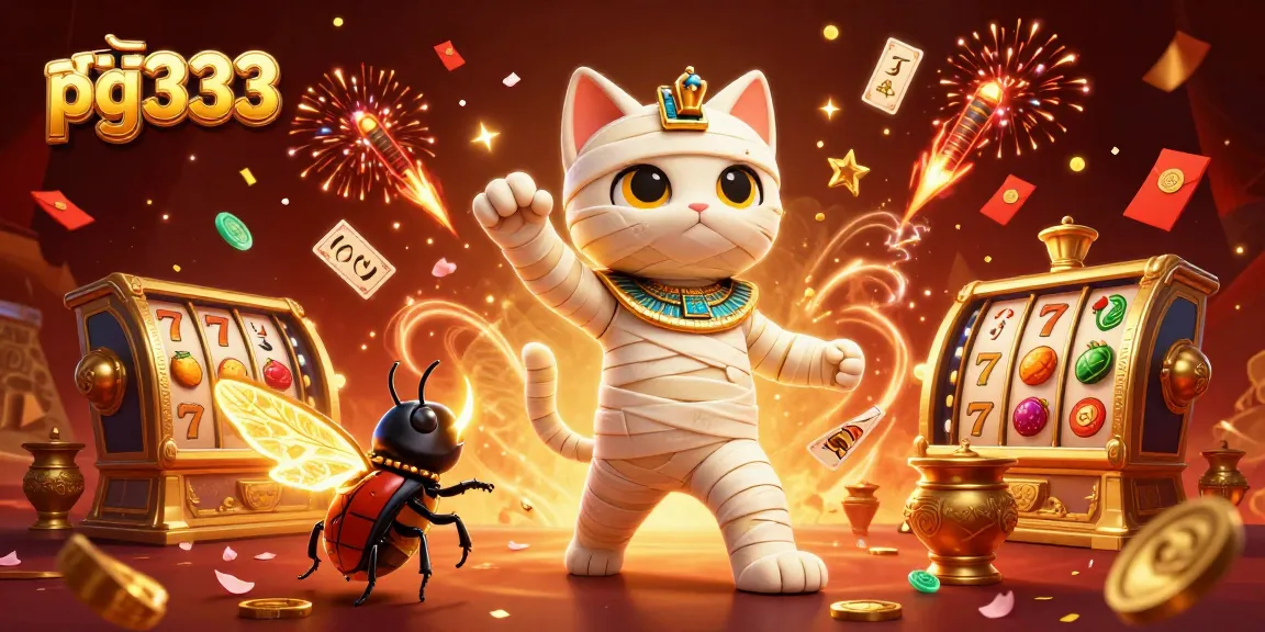 Experience the excitement of สมัคร pg333 with vibrant casino elements in this dynamic illustration.