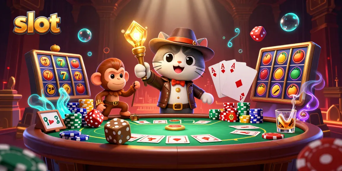 Slot gacor menampilkan petualangan kucing arkeolog dan monyet berapi-api.