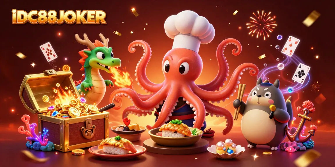 Engage with IDC88JOKER's thrilling 3D casino adventure featuring vibrant characters and explosive treasures.