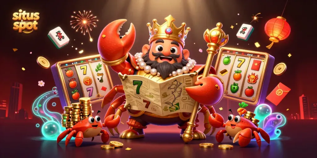 Persembahan situs slot yang menggelora dengan simbol keberuntungan dan jackpot berkilau.