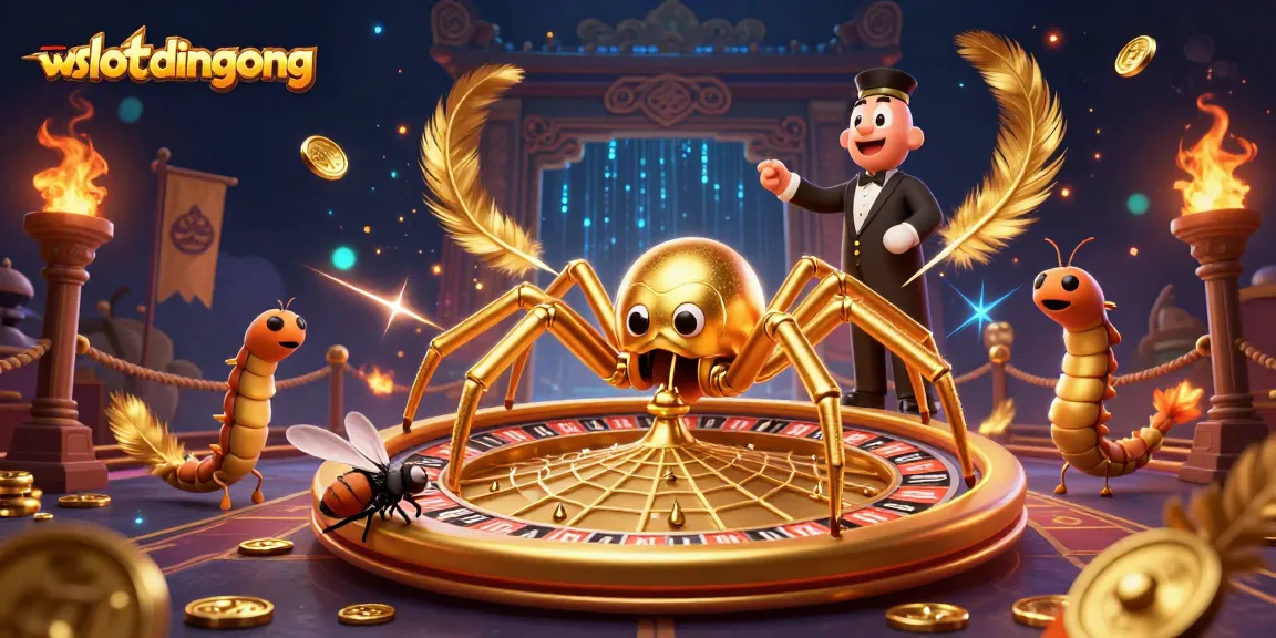 Menangkan hadiah dengan wslotdingdong sambil menjelajahi web emas roulette yang berputar.