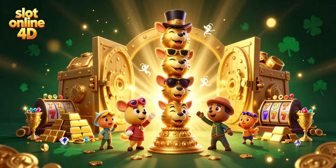 Engage with thrilling slot online 4D gameplay as vibrant characters and treasures burst from the scene.