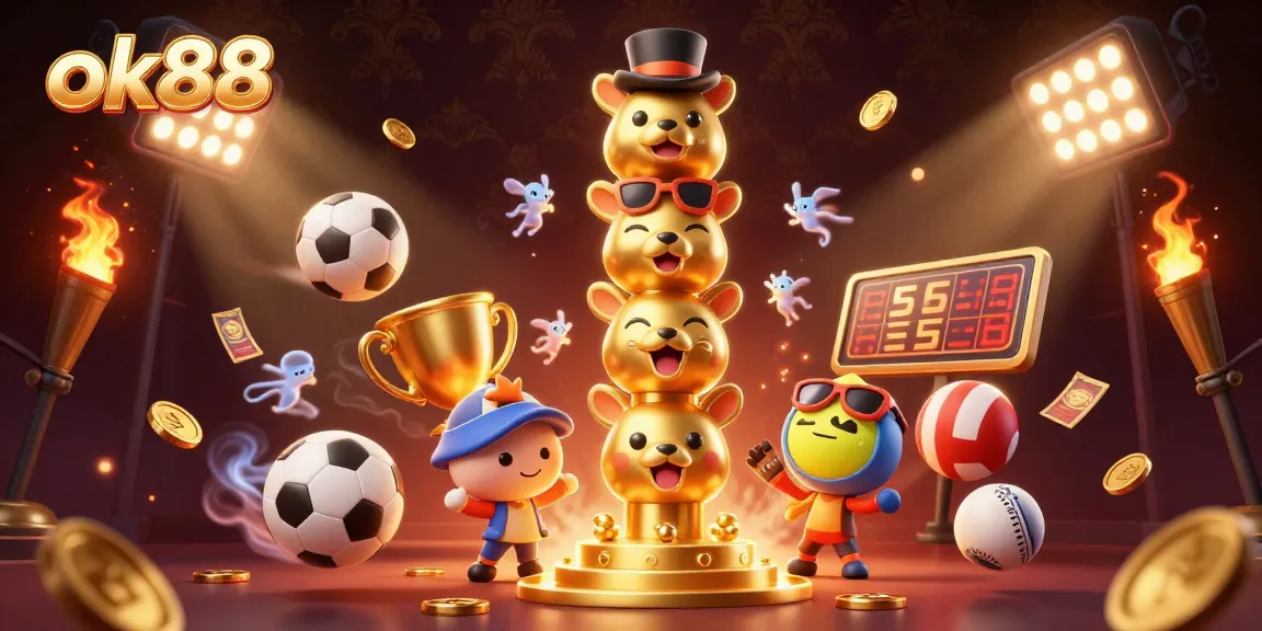 Engage with exciting sports betting action inspired by ok88 with dynamic 3D elements and vibrant visuals.
