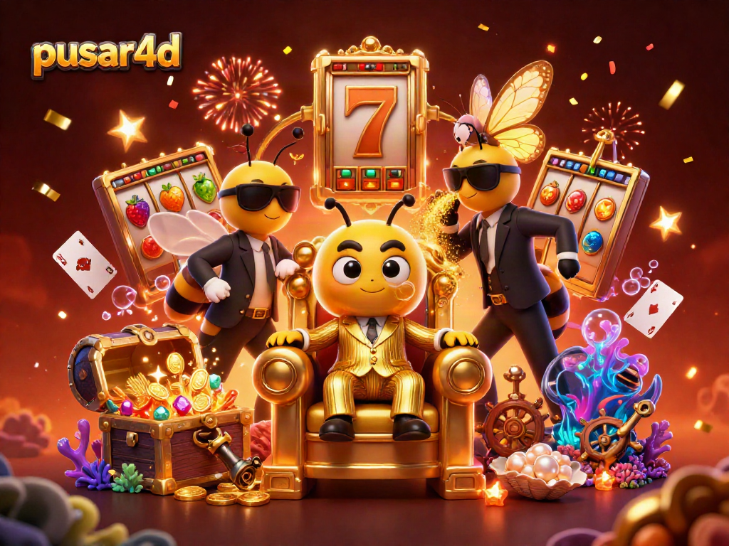 Pusat4D menawarkan jackpot slot yang menggiurkan dengan bumblebee bos mob dalam ilustrasi menarik.