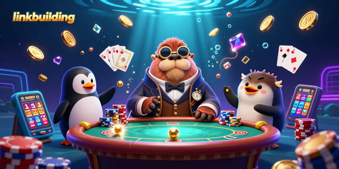 Experience effective linkbuilding strategies with the jolly walrus and friends in an underwater poker showdown.