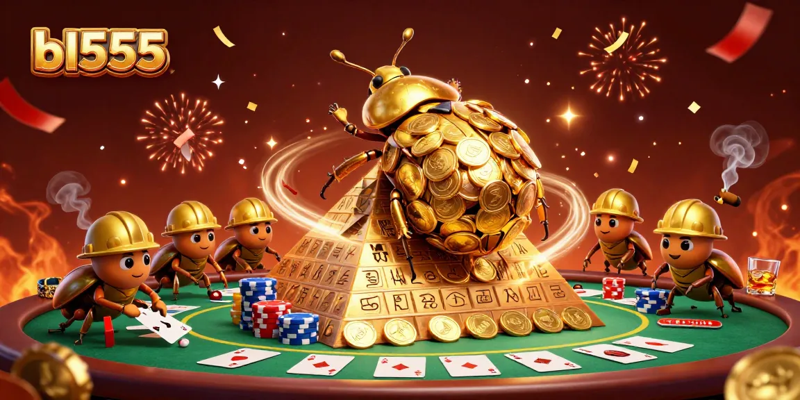 Experience thrilling gameplay with bl555's unique 3D casino scene featuring vibrant poker elements.