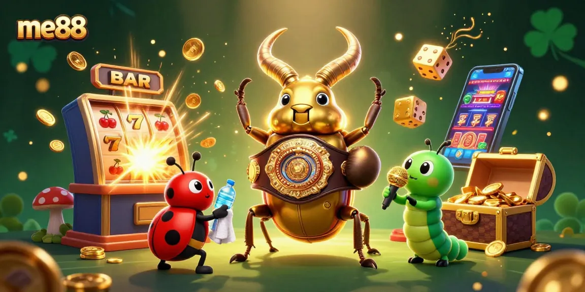 Engage with me88's thrilling casino experience featuring vibrant characters and dynamic elements.